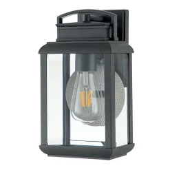 Elstead Quoizel Byron Lanterne murale d'extérieur graphite avec réflecteur en étain, IP44