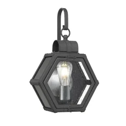 Elstead Quoizel Heath Lanterne murale d'extérieur noir chiné, IP44