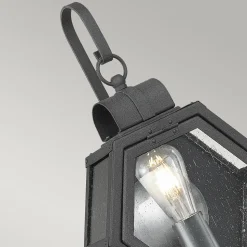 Elstead Quoizel Heath Lanterne murale d'extérieur noir chiné, IP44