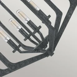 Elstead Quoizel Vanguard Plafonnier Wire Frame Suspendu Vieux Noir