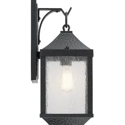 Elstead Springfield Lanterne murale d'extérieur moyenne à 1 lumière, noir vieilli, IP44, E27