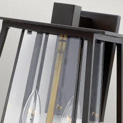 Elstead Walker - Grande lanterne murale extérieure à 2 ampoules au fini bronze IP44, E14