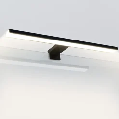 EMKE Applique murale LED pour salle de bain, 40 x 15 cm, 6000 K, noir, 3 méthodes d'installation
