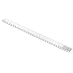 Emuca Luminaire LED Kaus rechargeable par usb avec détecteur de mouvement, L 600 mm, Anodisé mat, Plastique et Aluminium