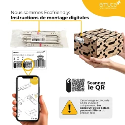 Emuca Spot LED pour miroir de salle de bain Gemini (AC 230V 50Hz), 6 W, Chromé, Plastique et Aluminium