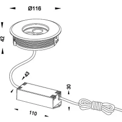 Encastré de sol led rond - Deko Light - Flat II WW