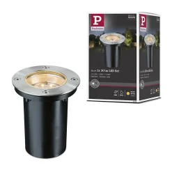 Encastré de sol LED IP67 rond 110mm 2700K 1,2W 20lm 230V Acier inoxydable Métal