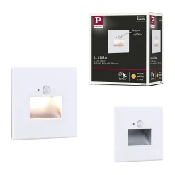 Encastré mural LED Edge Quadro carré 80x80mm 1,2W 25lm 230V 2700K Blanc dépoli