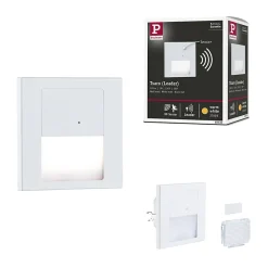 Encastré mural LED Tsaro carré 80x80mm 1W 80lm 230V 2700K Blanc dépoli