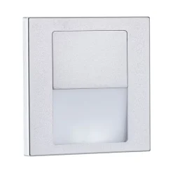 Encastré mural LED Tsaro carré 80x80mm 1W 80lm 230V 2700K Chrome mat