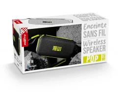 Enceinte Bluetooth Bigben PARTY 30W portable noire et jaune avec LED