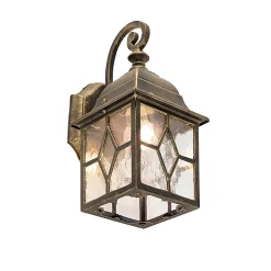 Ensemble de 2 appliques murales d'extérieur romantiques en bronze - Londres