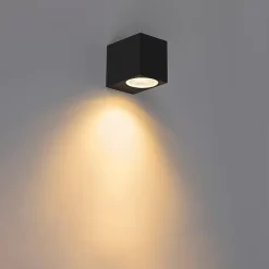 Ensemble de 4 appliques murales modernes noires IP44 - Baleno