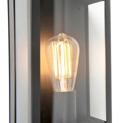 Ensemble de 2 appliques murales d'extérieur noires avec détecteur de mouvement - Rotterdam