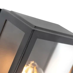 Ensemble de 2 appliques murales d'extérieur noires avec détecteur de mouvement - Rotterdam