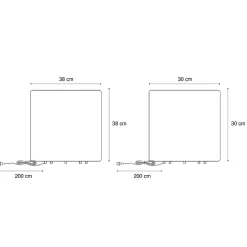 Ensemble de 2 lampadaires d'extérieur blancs 30 et 38 cm carrés IP44 - Nura