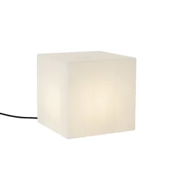 Ensemble de 2 lampadaires d'extérieur blancs 30 et 38 cm carrés IP44 - Nura