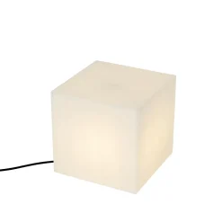 Ensemble de 2 lampadaires d'extérieur blancs 30 et 38 cm carrés IP44 - Nura