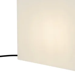 Ensemble de 2 lampadaires d'extérieur blancs 30 et 38 cm carrés IP44 - Nura