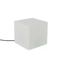 Ensemble de 2 lampadaires d'extérieur blancs 30 et 38 cm carrés IP44 - Nura