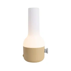 Ensemble de 2 lampes de table d'extérieur dorées avec blanc, avec LED rechargeable - Haard