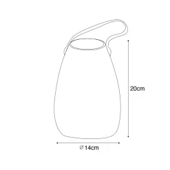 Ensemble de 2 lampes de table blanches RGBW rechargeables IP54 - Pion