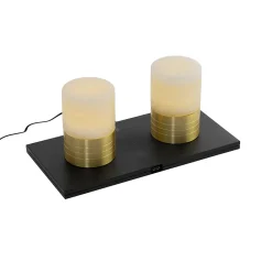 Ensemble de 2 lampes de table rechargeables dorées RGBW - Alessia