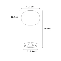 Ensemble de 2 lampes de table rechargeables modernes blanches - Maloi