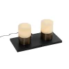 Ensemble de 2 lampes de table bronze foncé RGBW rechargeables - Alessia