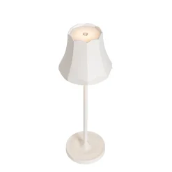 Ensemble de 2 lampes de table rétro blanc cassé rechargeables IP44 - Granny