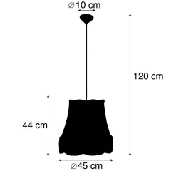 Ensemble de 4 lampes suspendues rétro vertes 45 cm - Granny