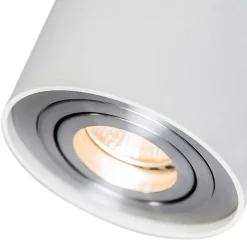 Ensemble de 6 spots blancs orientables et inclinables - Rondoo 1 Up