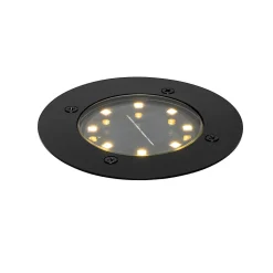 Ensemble de 6 spots de sol noirs avec LED solaire IP65 - Terry