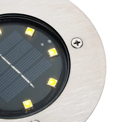 Ensemble de 6 spots de sol en acier avec LED solaire IP65 - Terry