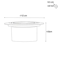 Ensemble de 6 spots de sol en acier avec LED solaire IP65 - Terry