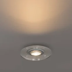 Ensemble de 6 spots encastrés modernes pour extérieur en acier 35 mm orientables IP65 - Delux