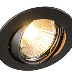 Ensemble de 12 spots encastrés modernes noirs orientables - Edu