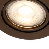 Ensemble de 6 spots encastrés modernes bronze foncé orientables - Cisco