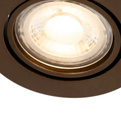 Ensemble de 6 spots encastrés modernes bronze foncé orientables - Cisco