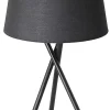 Ensemble lampe de table et lampadaire Gooban E27/E14 42W H.156cm noir GoodHome