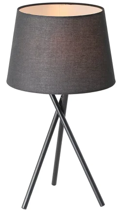 Ensemble lampe de table et lampadaire Gooban E27/E14 42W H.156cm noir GoodHome