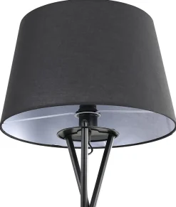 Ensemble lampe de table et lampadaire Gooban E27/E14 42W H.156cm noir GoodHome