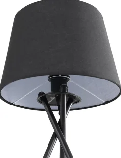 Ensemble lampe de table et lampadaire Gooban E27/E14 42W H.156cm noir GoodHome