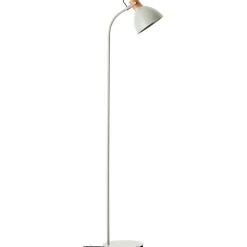ERENA Lampadaire 1L vert clair E27 40W - métal/bois - ampoule non incluse