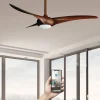 Fanelite - Ventilateur de plafond 132 cm imitation bois MAFATE - Moteur DC 38W - LED 20W dimmable 3 couleurs - Wifi - Silencieux