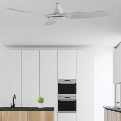 Fanelite - Ventilateur de plafond 132 cm blanc FANDC52N - Moteur DC 18W - 3 pales - SANS LUMIÈRE - Silencieux