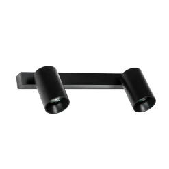 Faro Barcelona paire de spots orientables Stan 2 GU10 max 5Wx2 métal mural plafond ampoules non incluses noir