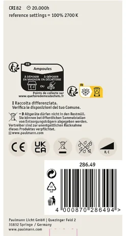 Filament 230 V Ampoule LED E27 1521lm 13W 2700K gradable Dépoli