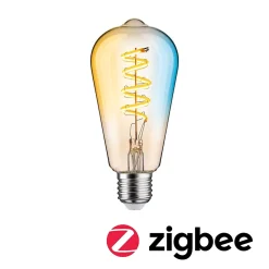 Filament 230 V Smart Home Zigbee 3.0 Ampoules LED ST64 E27 600lm 7,5W Tunable White gradable Doré
