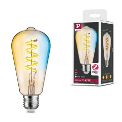 Filament 230 V Smart Home Zigbee 3.0 Ampoules LED ST64 E27 600lm 7,5W Tunable White gradable Doré